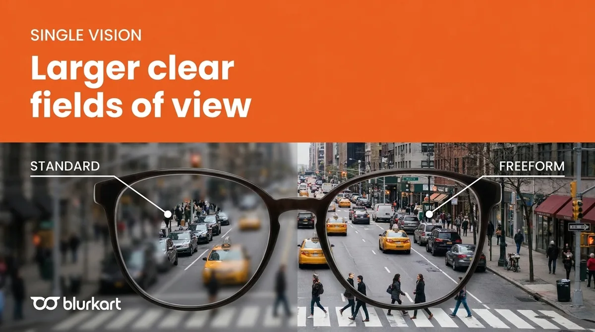 ZEISS SmartLife Single Vision: Larger Clear Fields