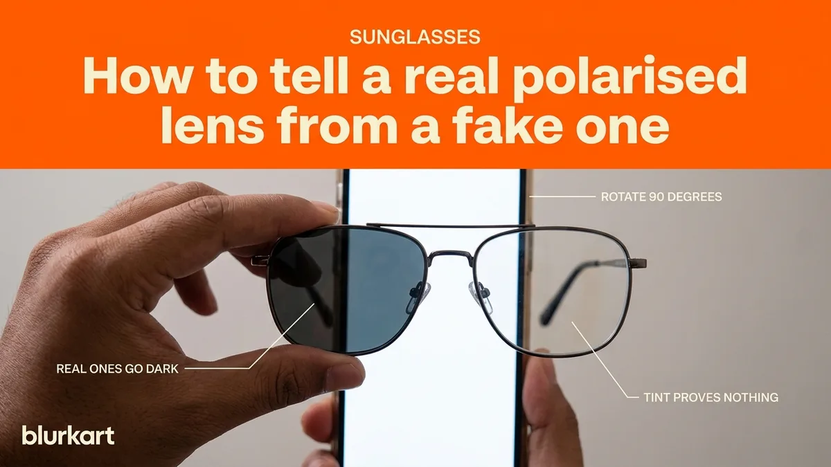 How to tell a real polarised lens from a fake one