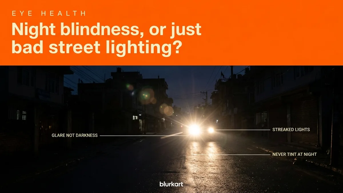 Night blindness, or just bad street lighting?