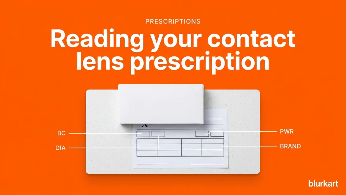 Reading your contact lens prescription: BC, DIA and power