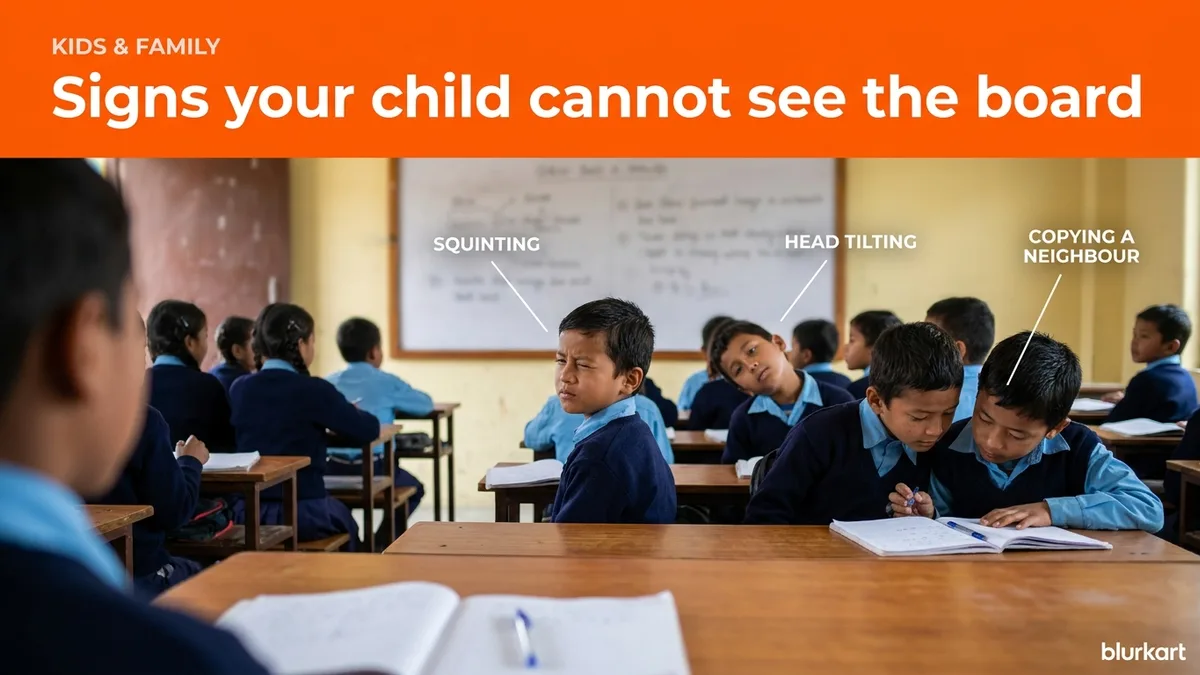 Signs your child cannot see the board