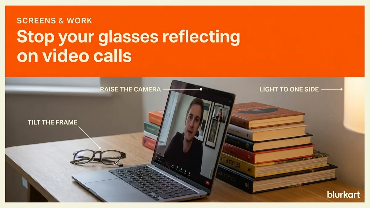 Video call glare: stopping your glasses reflecting the screen