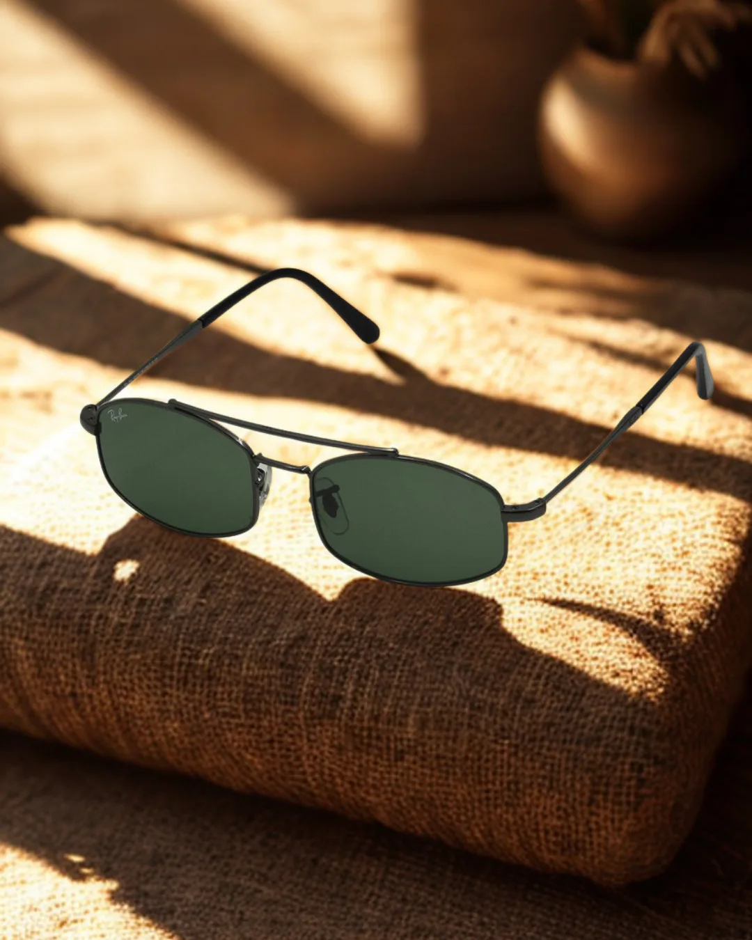Raider Retro Aviator Metal Sunglasses view 2