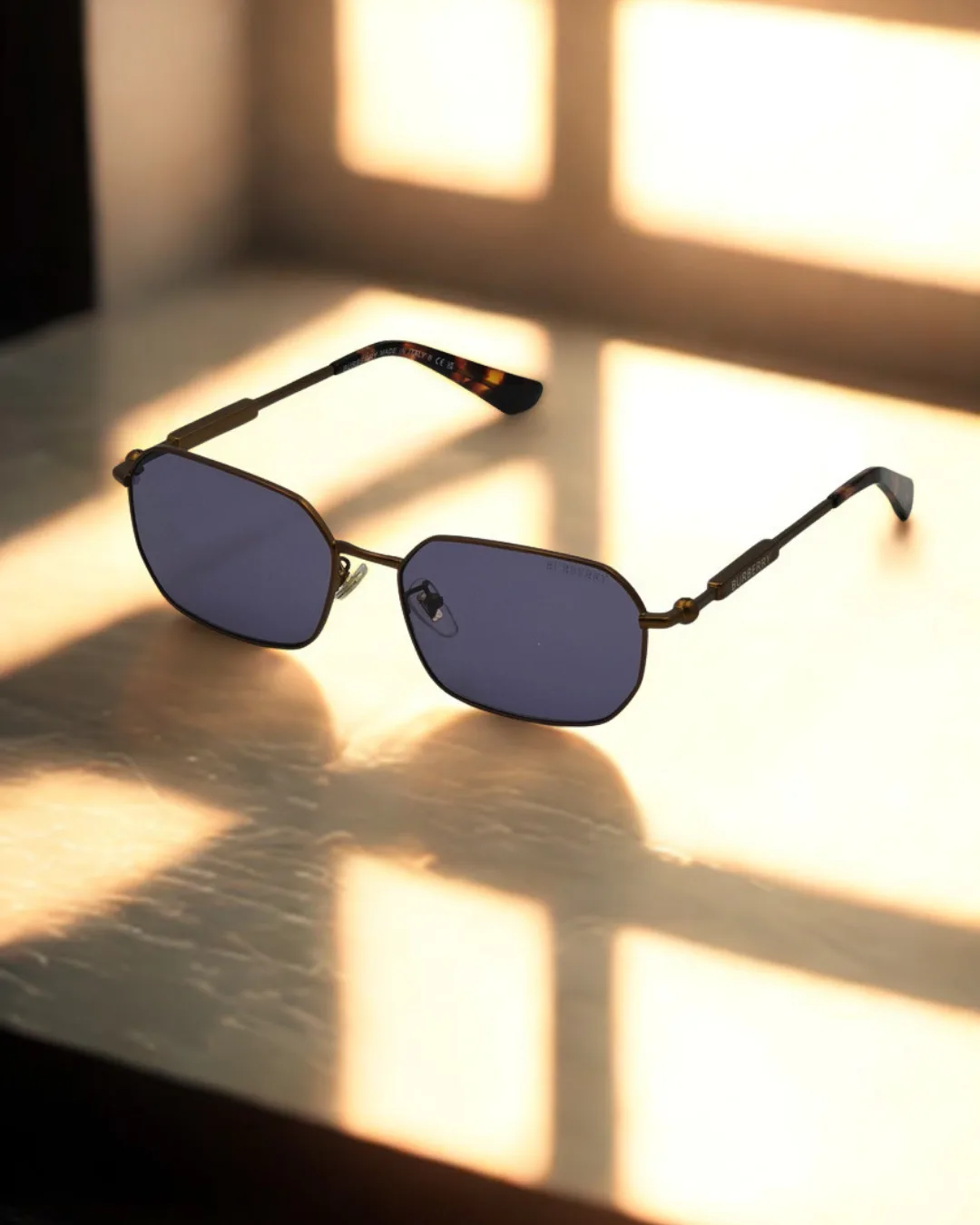 Apex-T Retro Rectangular Titanium Sunglasses view 2