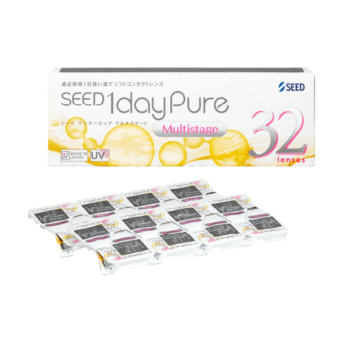 SEED 1dayPure Multistage Multifocal Daily Lenses - 32 Lens Pack view 2