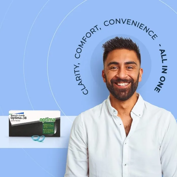 Bausch & Lomb Optima 38 Contact Lenses – Yearly Disposable – Hydrogel Material view 3