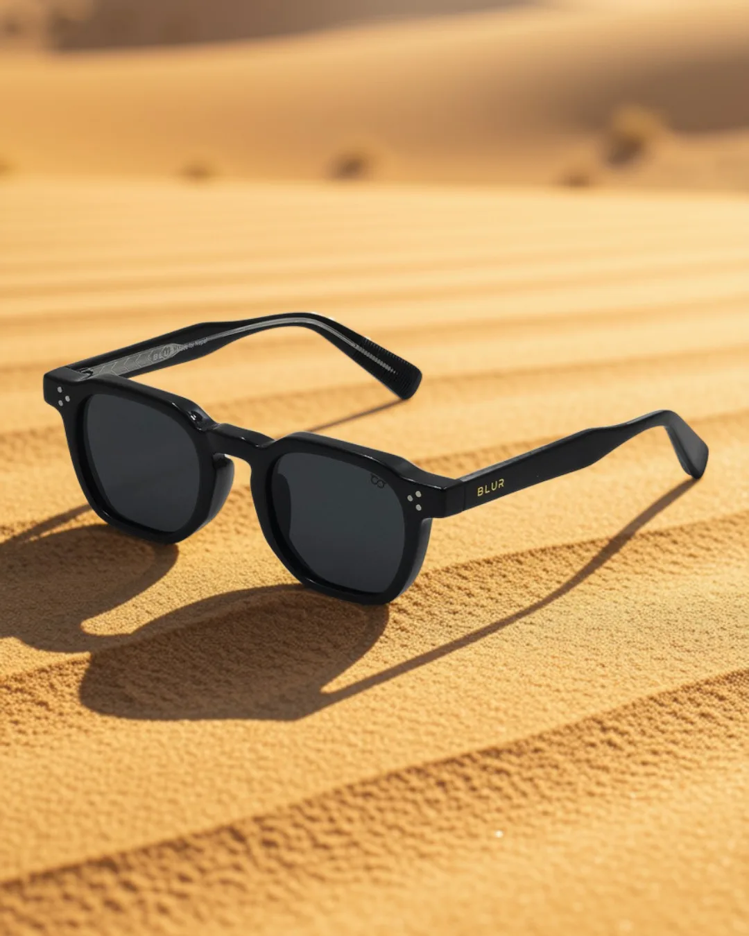 Onyx Flat-Top Square Sunglasses view 2