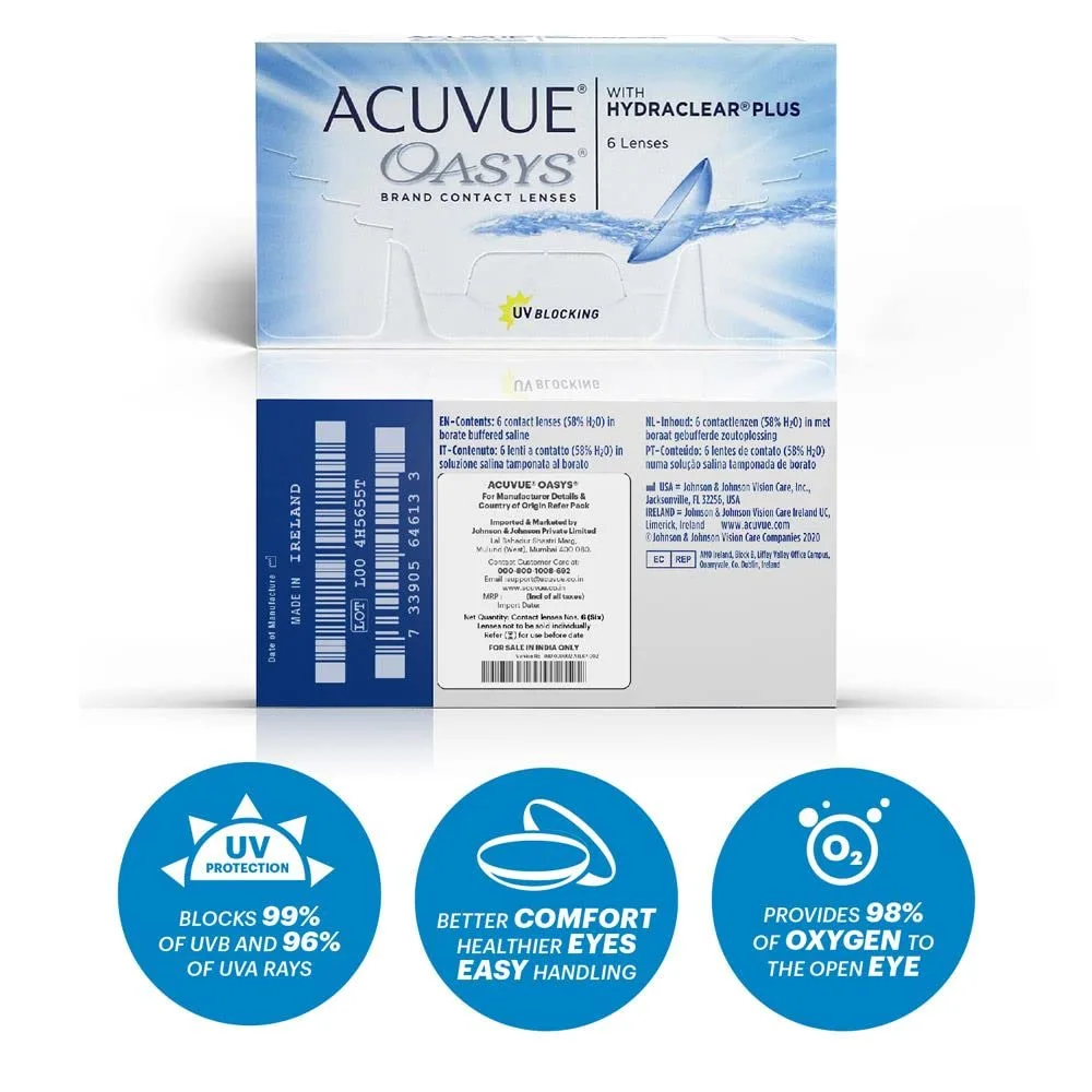 ACUVUE® OASYS with HYDRACLEAR® PLUS Technology – 6 Lens Pack view 2