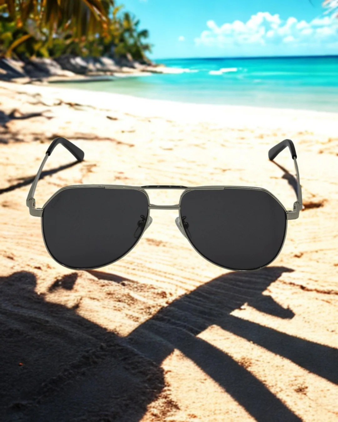Aviator Classic Metal Sunglasses view 3