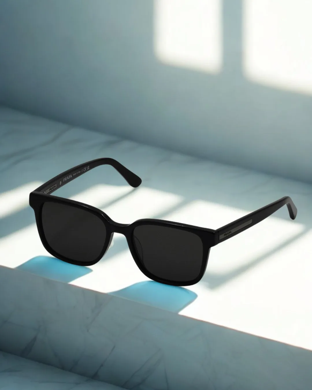 Obsidian Square Acetate Sunglasses view 2