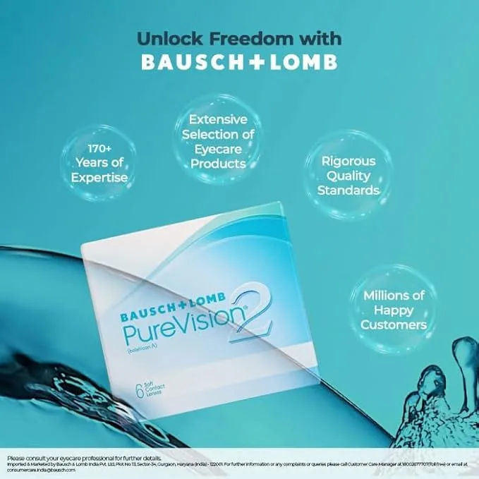 Bausch & Lomb PureVision2 Spherical Contact Lenses – Monthly Disposable Silicone Hydrogel view 2