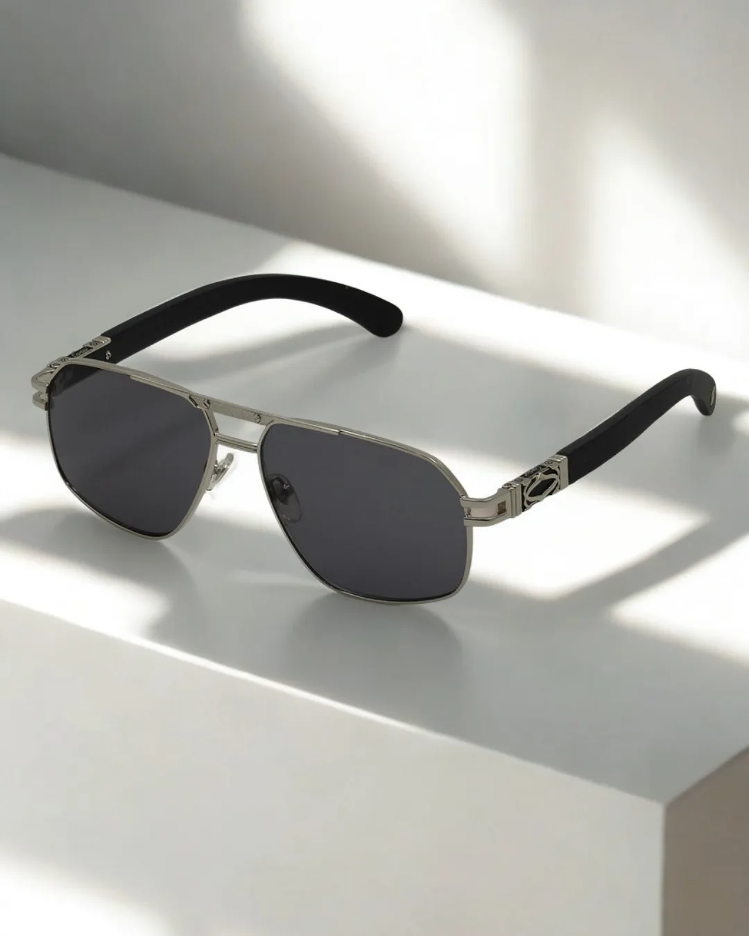 Maverick Aviator Metal Sunglasses view 2