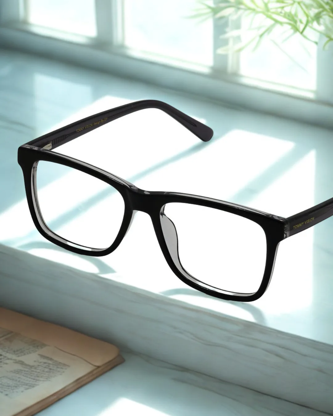 Vanguard Bold Acetate Frame – Thick Square Unisex Glasses