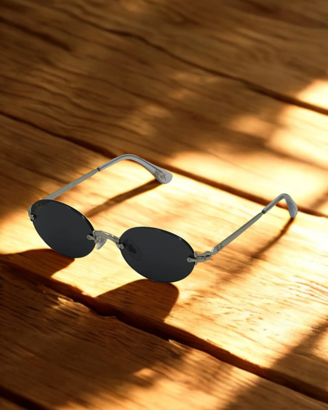 Horizon Rimless Metal Sunglasses view 3