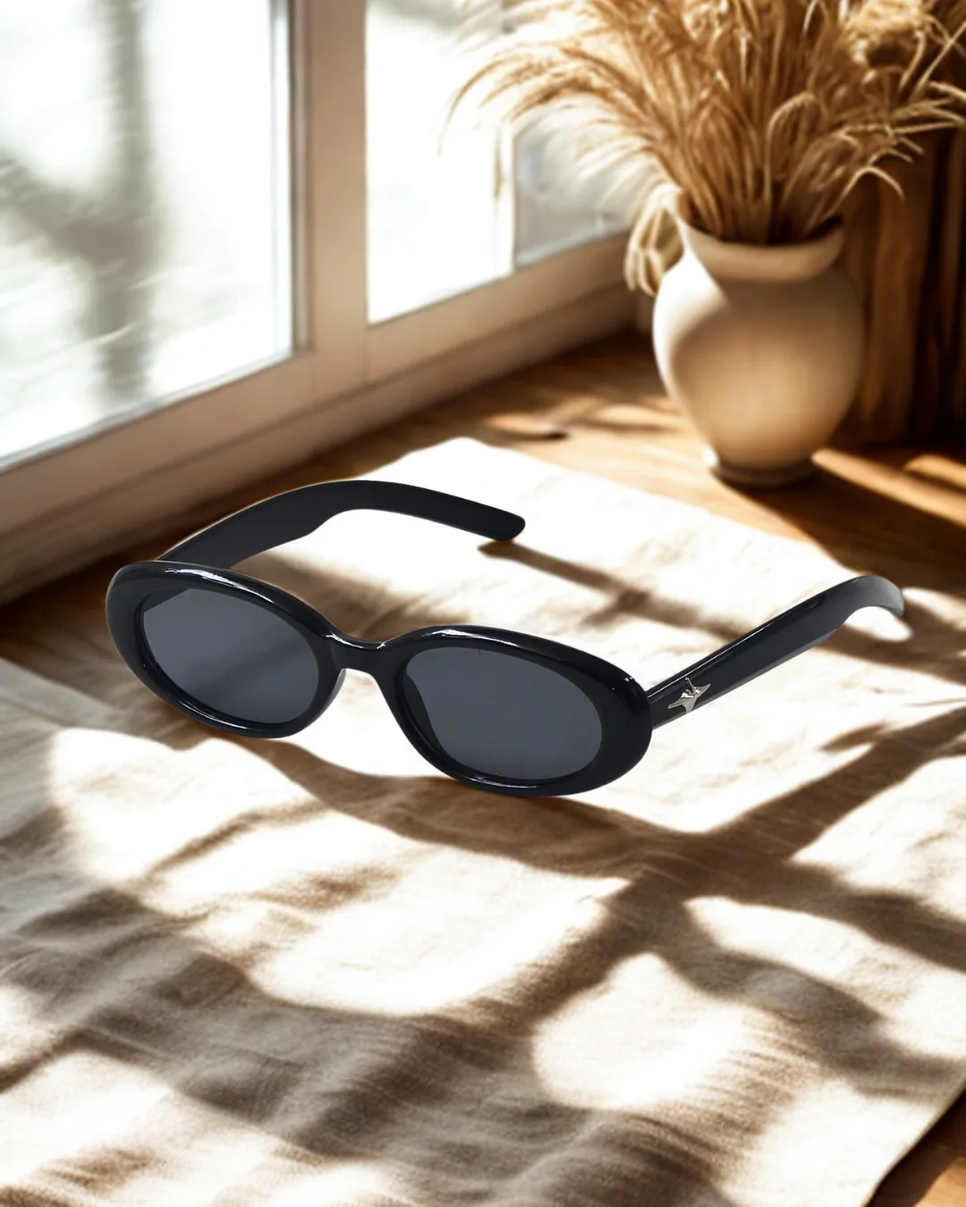 Blurkart Premium Oval Sunglasses – Full UV Protection (Unisex)