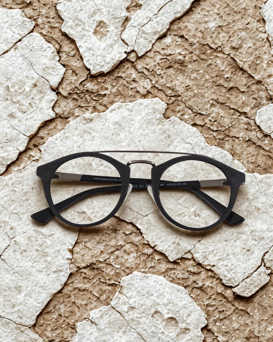 Blurkart Premium Round Aviator Prescription Frame – Wooden Finish with Blue Light Protection