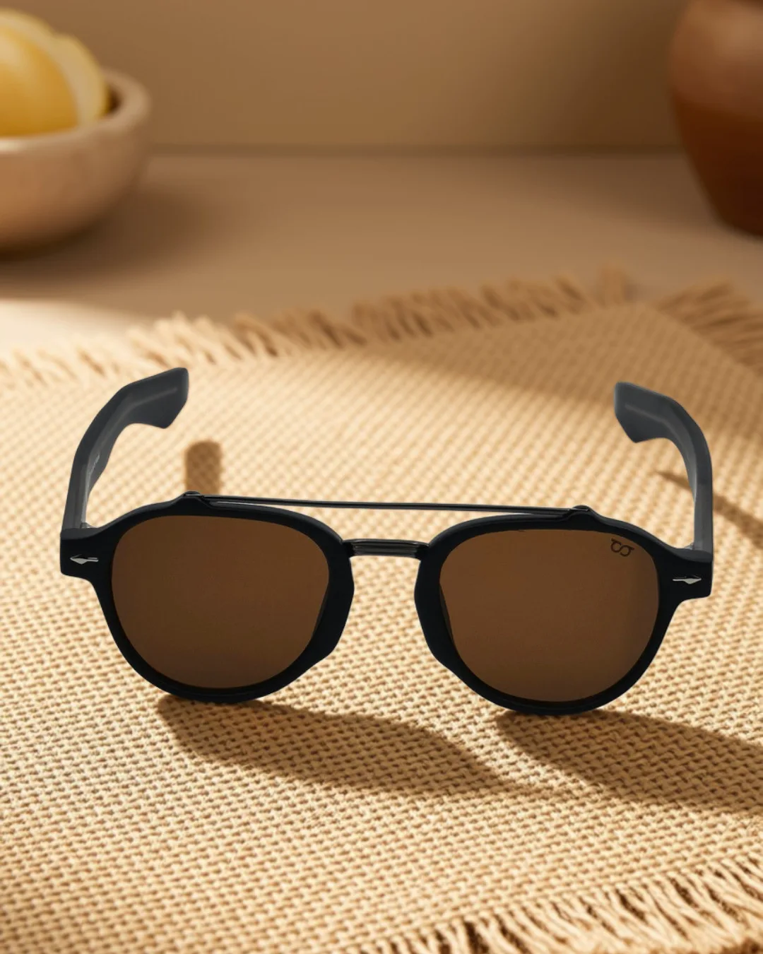 Navigator Round Aviator Sunglasses view 3