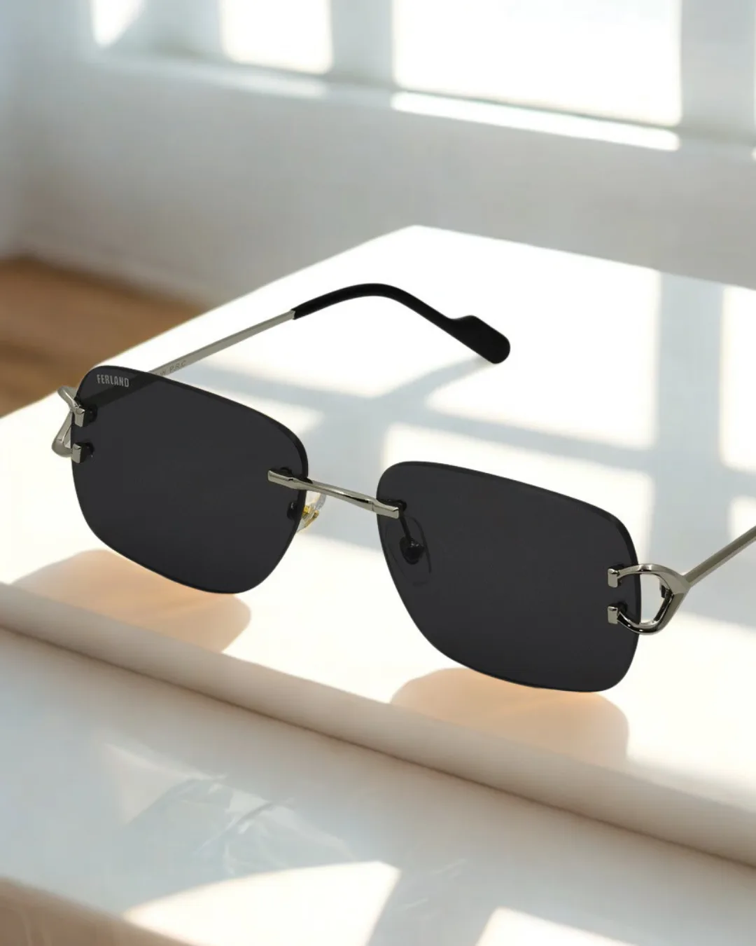 Sovereign Rimless Square Sunglasses