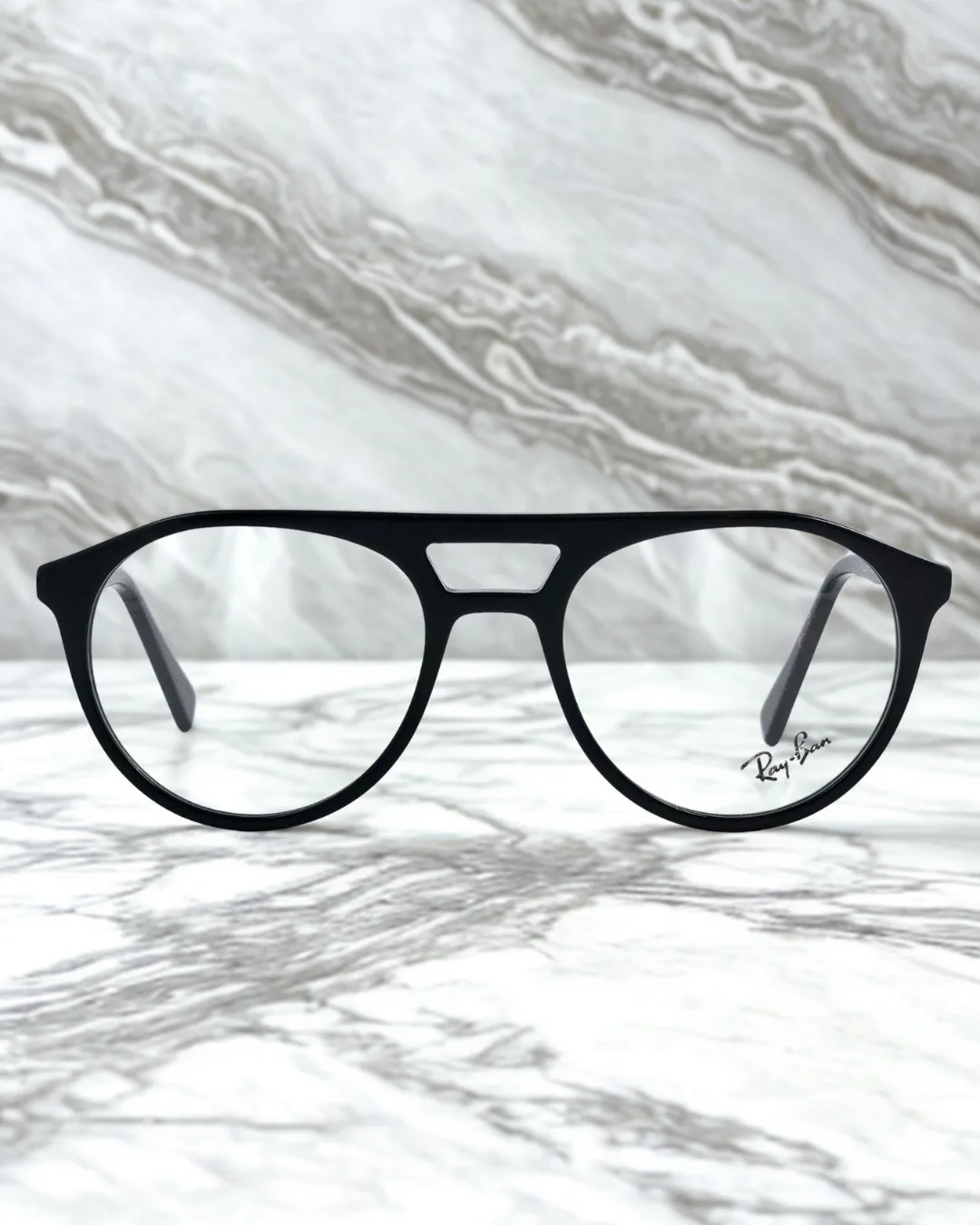 Ray-Ban Premium Men's Round Aviator Prescription Frame – Blue-Violet Light Protection