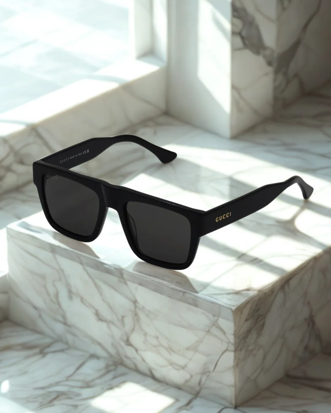 Obsidian Square Acetate Sunglasses view 2