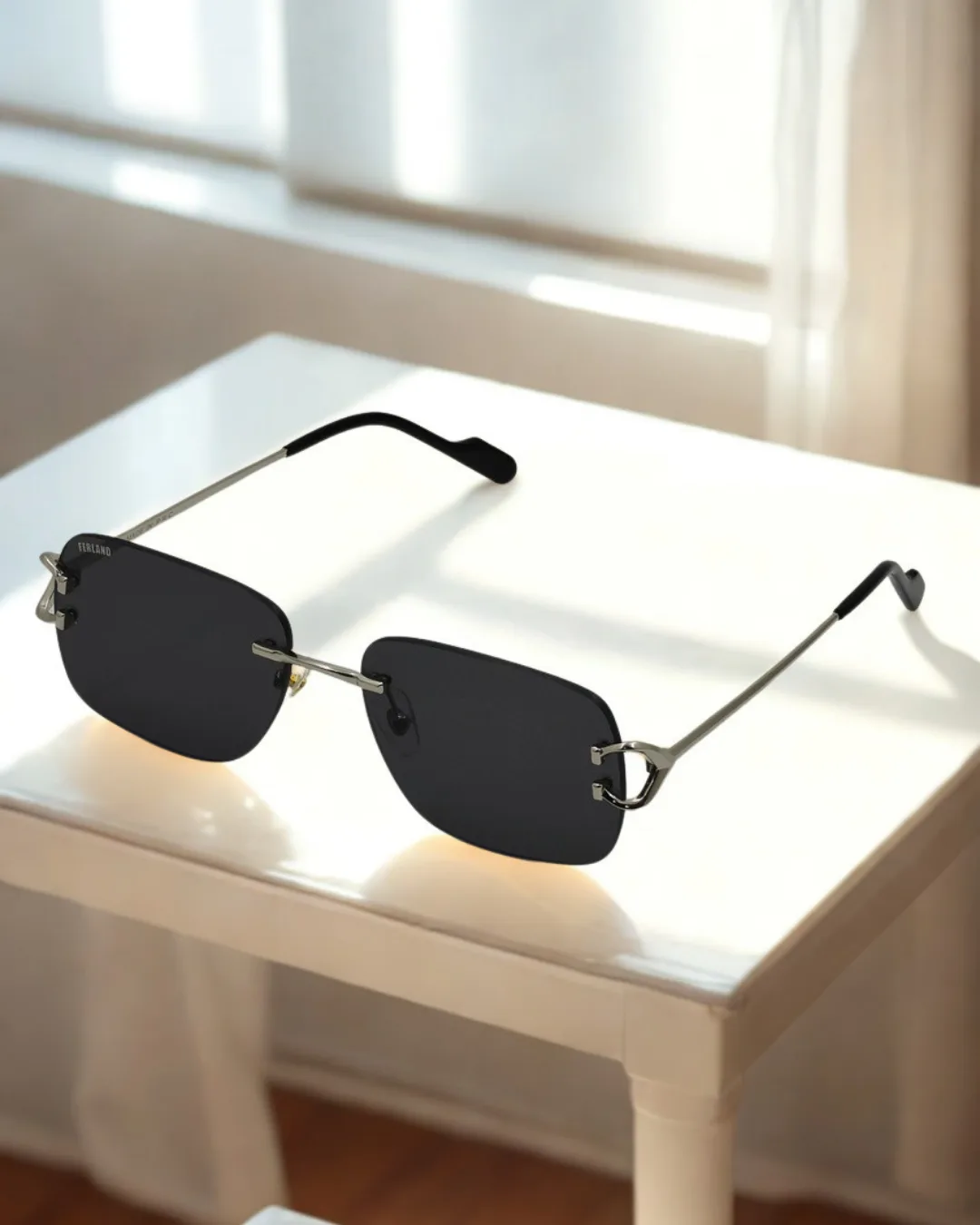 Sovereign Rimless Square Sunglasses view 2
