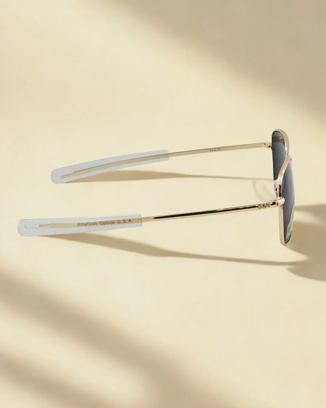 Classic Metal Aviator Sunglasses – G-15 Glass Lenses – 100% UV Protection view 3