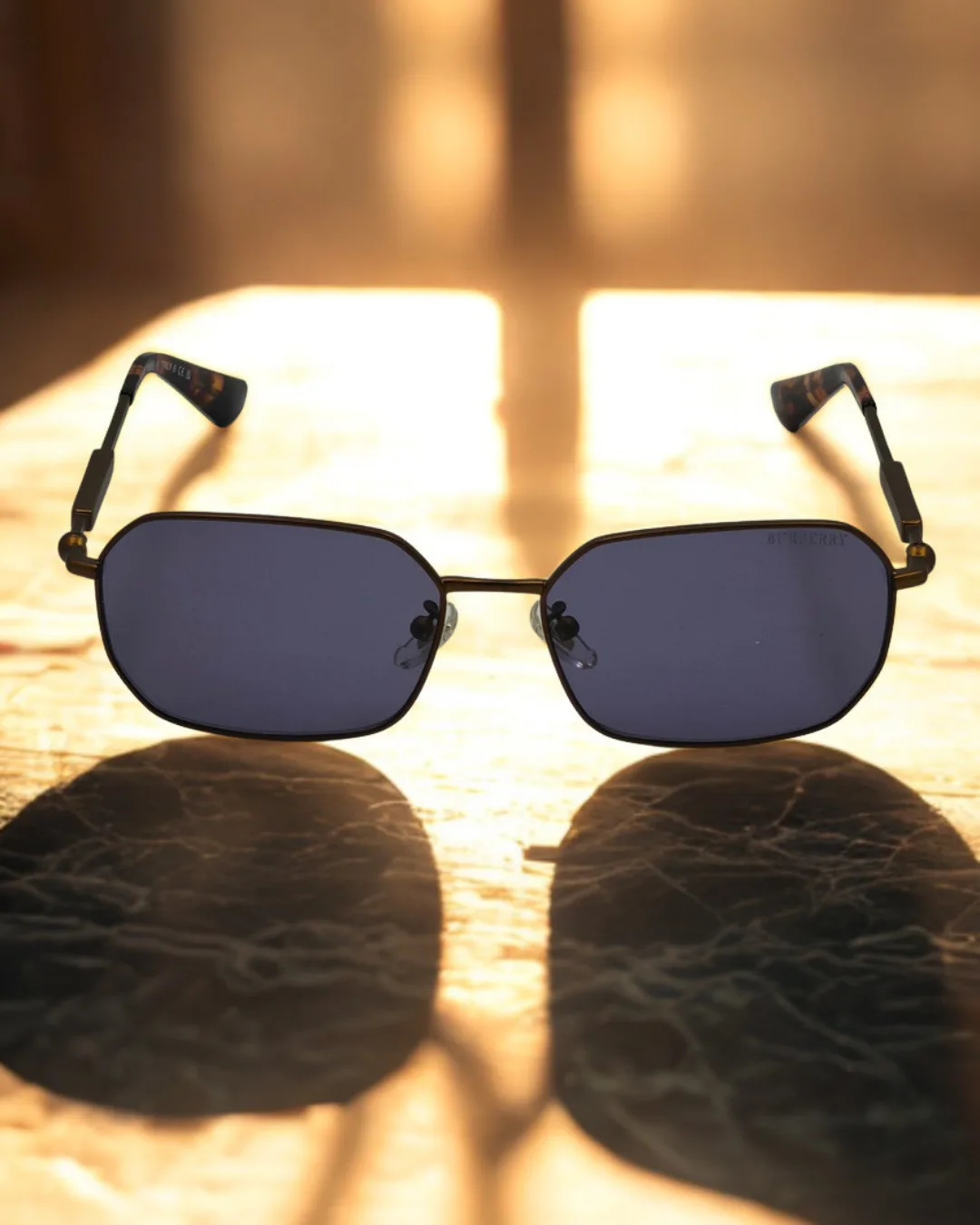 Apex-T Retro Rectangular Titanium Sunglasses view 3