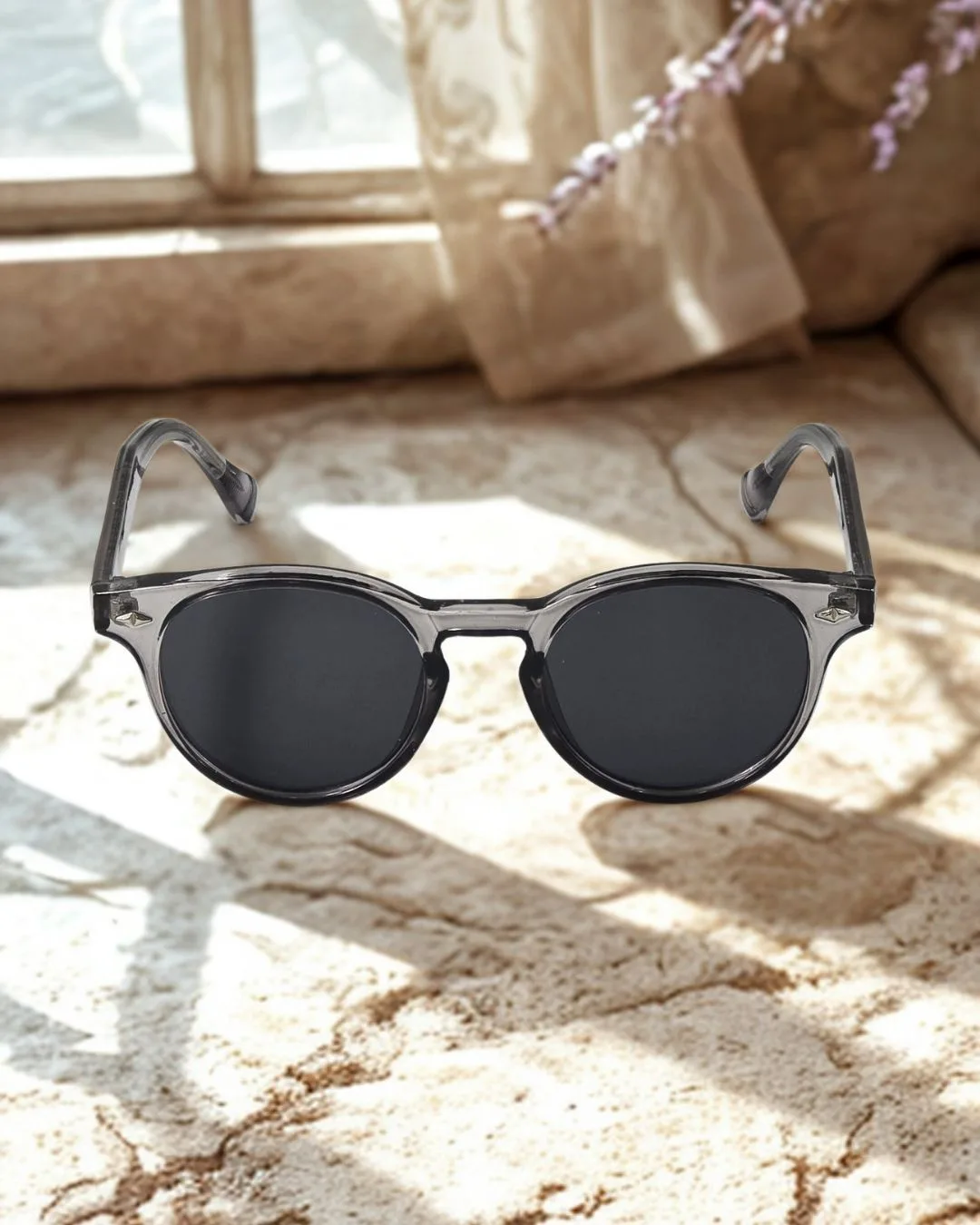 Blurkart Premium Round Acetate Sunglasses – Full UV Protection (Unisex) view 3