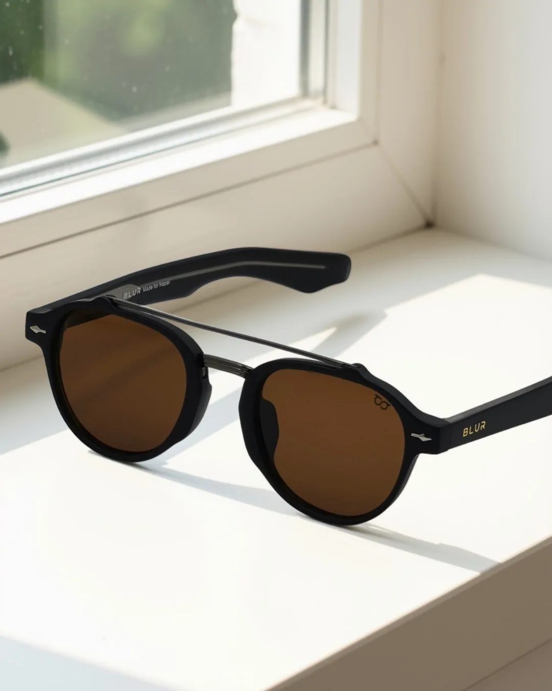 Navigator Round Aviator Sunglasses
