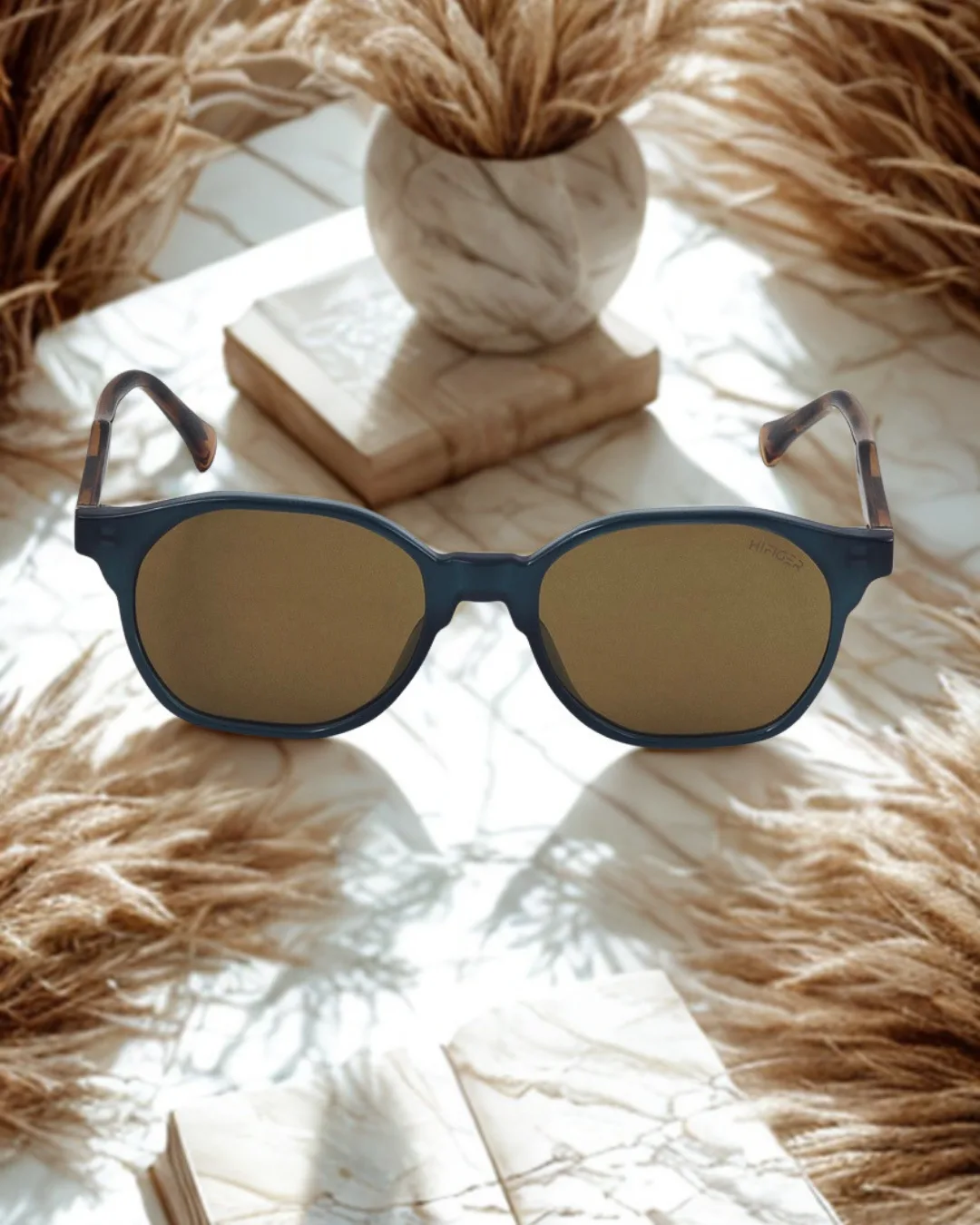 Hilfiger Premium Square Cat-Eye Sunglasses – UV400 Acetate Eyewear view 3