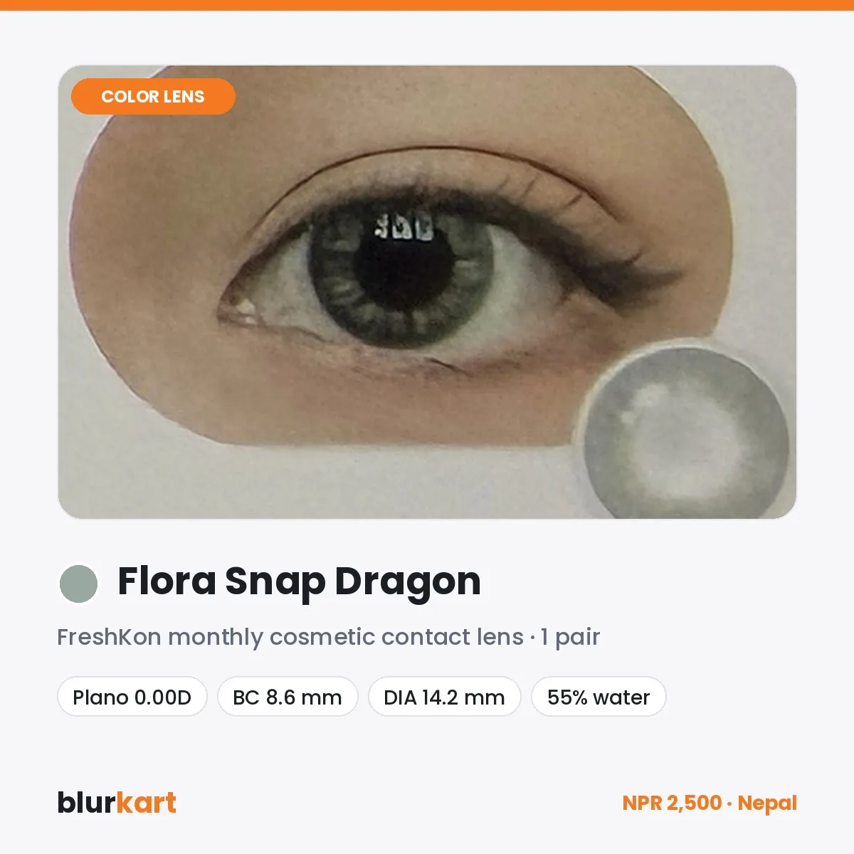 FreshKon Flora Snap Dragon Monthly Color Contact Lenses – 1 Pair
