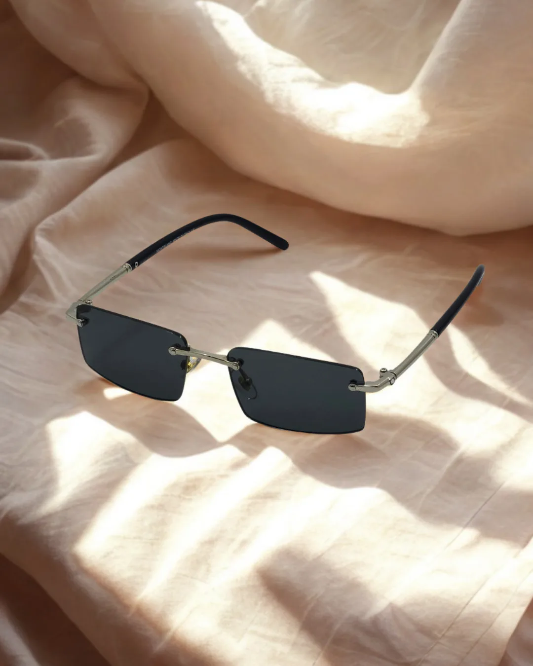 Horizon Rimless Aviator Sunglasses view 2