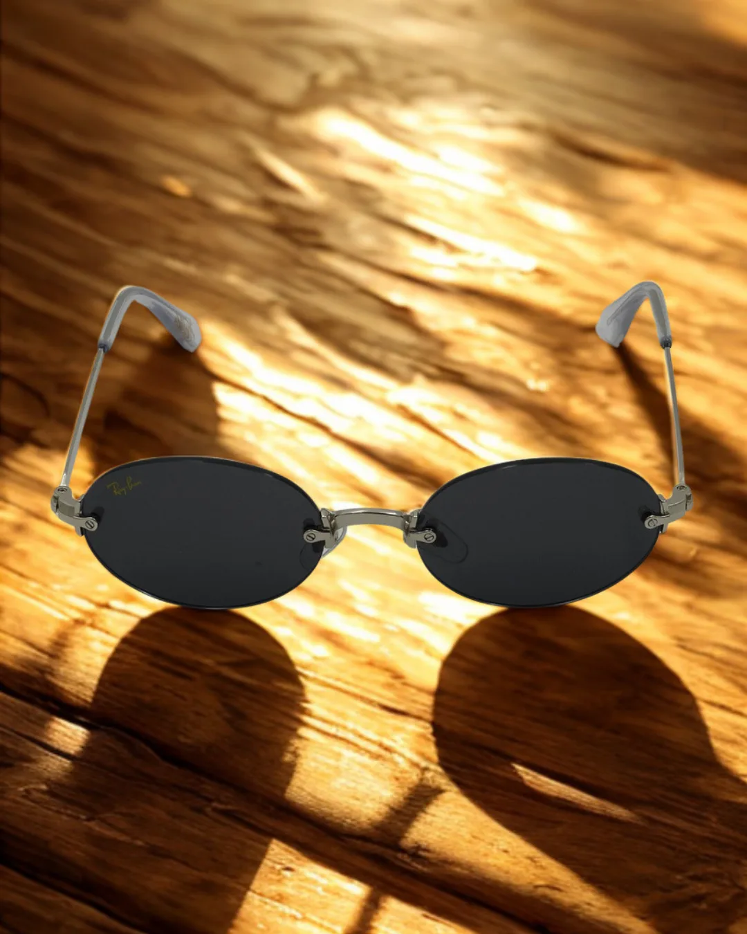 Horizon Rimless Metal Sunglasses view 2