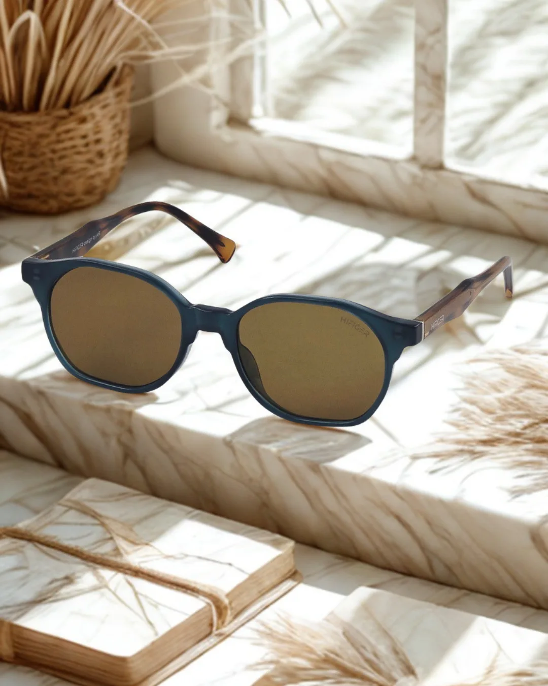Hilfiger Premium Square Cat-Eye Sunglasses – UV400 Acetate Eyewear view 2