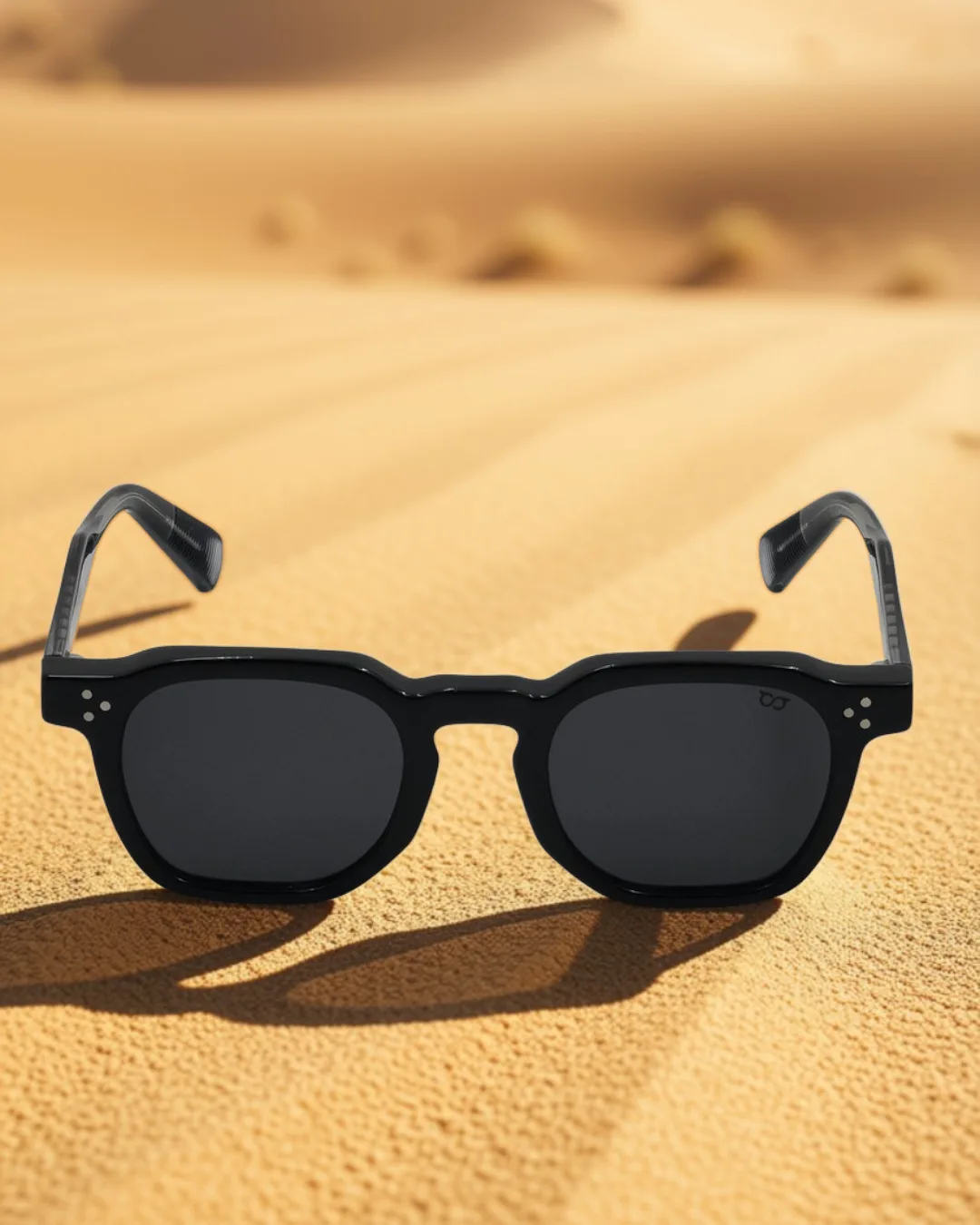 Onyx Flat-Top Square Sunglasses view 3